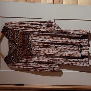 Boho Multicolored Babydoll Dress